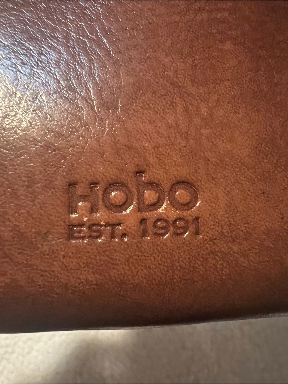 HOBO Men's Leather Wallet in Cognac Brown